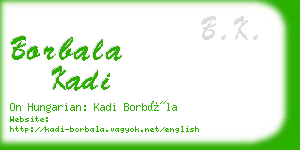 borbala kadi business card
